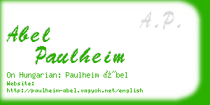 abel paulheim business card